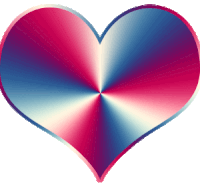 Gif animé coeur éclats de bleu
